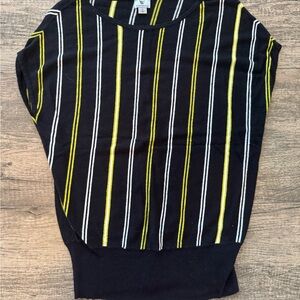 Striped Black and Yellow Womens Top